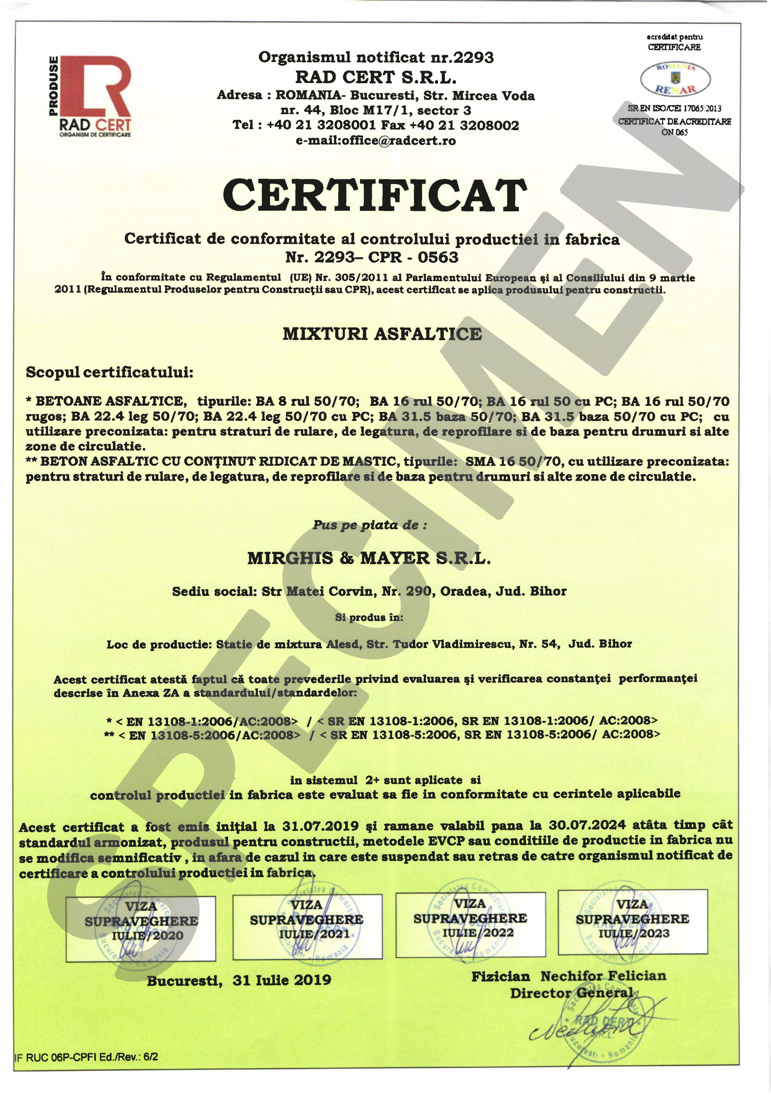 Certificat de conformitate-563 MIRGHIS mixt Alesd